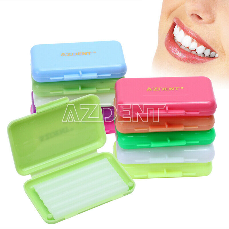 200Kits Dental Orthodontic Wax Mixed Gum Irritation 5 Flavors for Bracket Braces