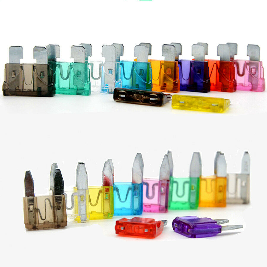 110Pcs Full Set of Hybrid Car Fuse Box Car Small and Medium-Sized Fuses