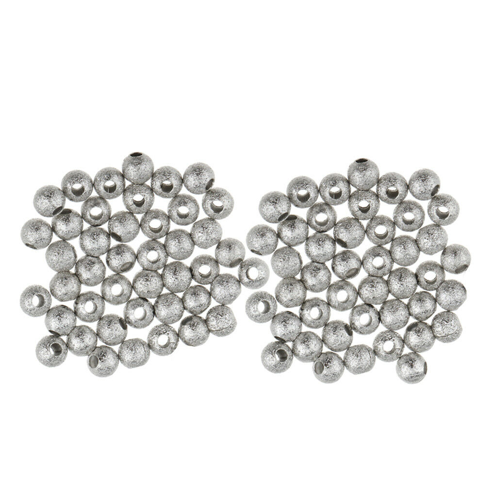 100pcs Frosted Loose Beads 4mm DIY Necklace Bracelet Jewelry Design Craft