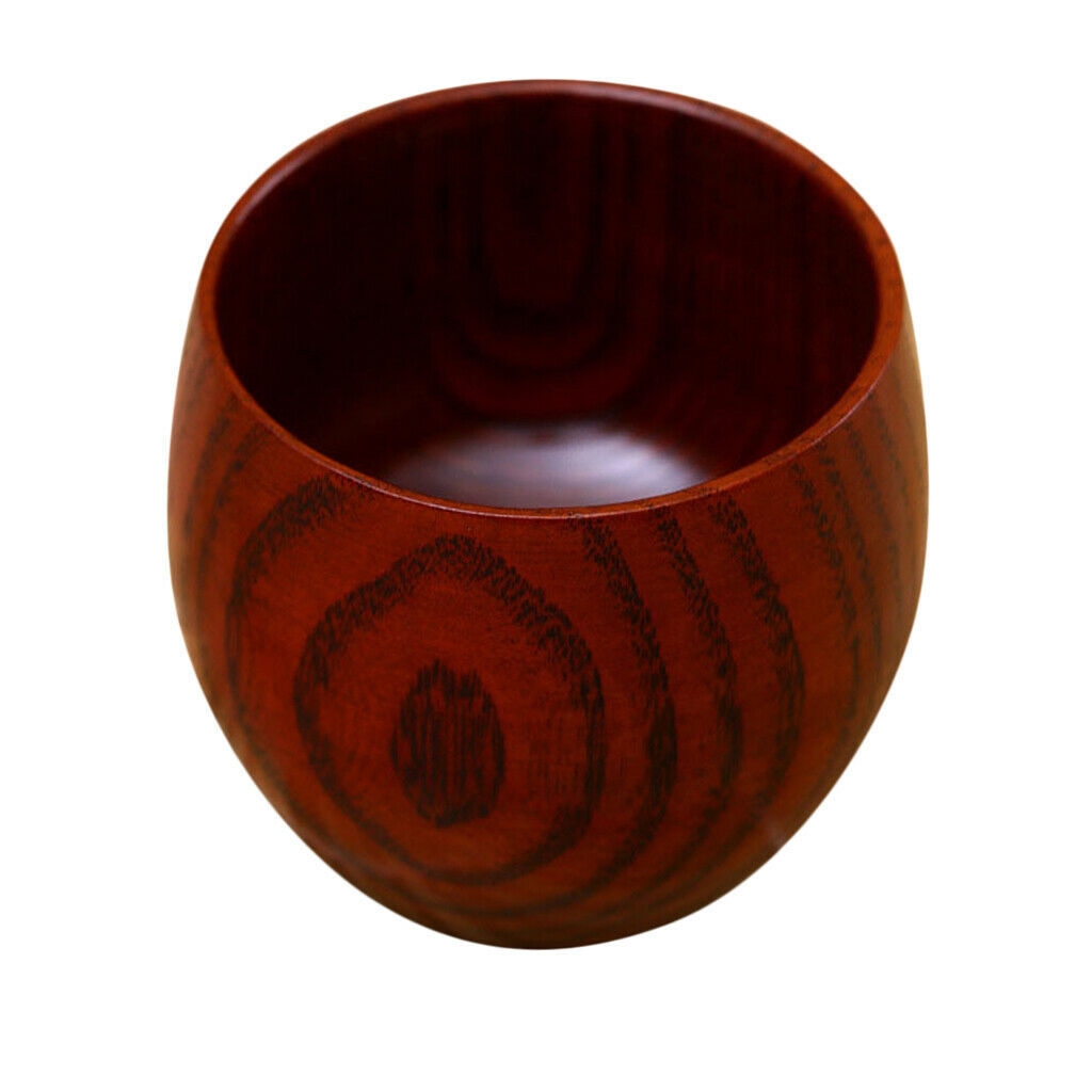 2pcs Wooden Mug Tea Cups Beer Tankard Christmas Party Coffee Mug Brown Set