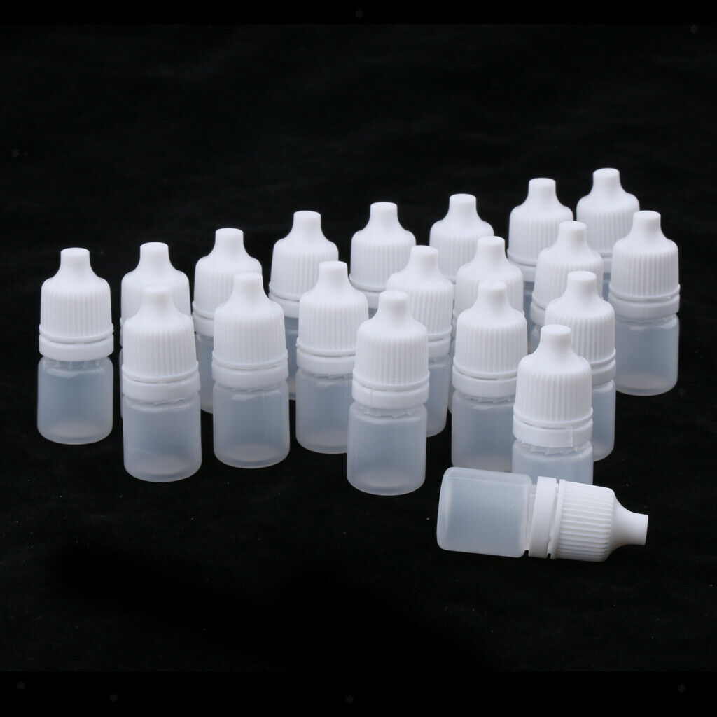 4X 20 Pieces Mini Refillable Empty Eye Drops Makeup Cosmetic Travel Bottles 3ml