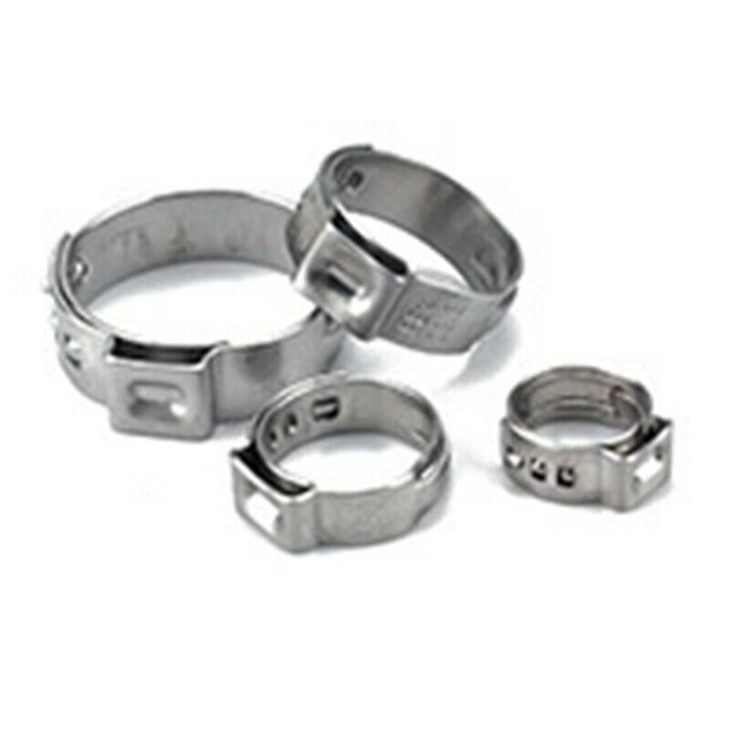2X(90Pcs Stainless Steel 1-Ear Stepless Fuel Clamp Worm Drive Fuel Water HoD4O7)