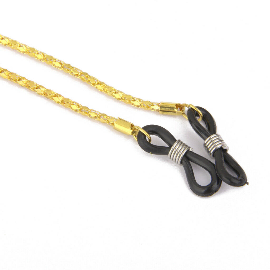 2 Pieces Metal Sunglasses Eyeglass Chain Glasses Cord Neck Strap Holders