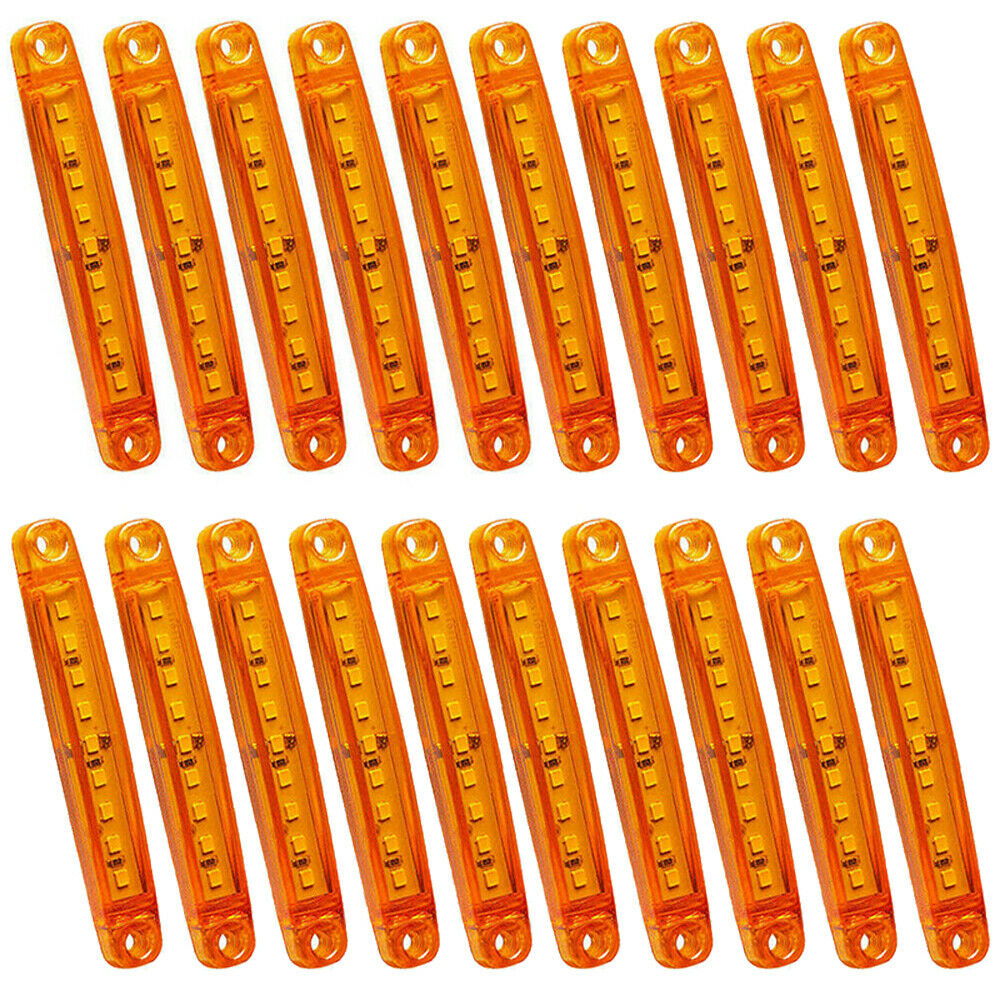 20 Pcs Amber 9 SMD Truck Lights Led Side Car Truck Bus Marker Light Waterproof