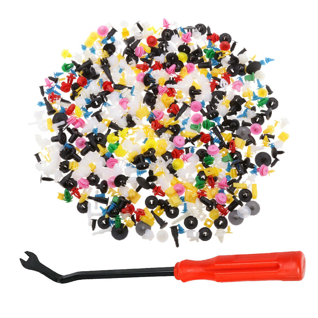 500 Clips+ Fastener Removal Car Body Retainer Push Rivet Trim Moulding Fasteners