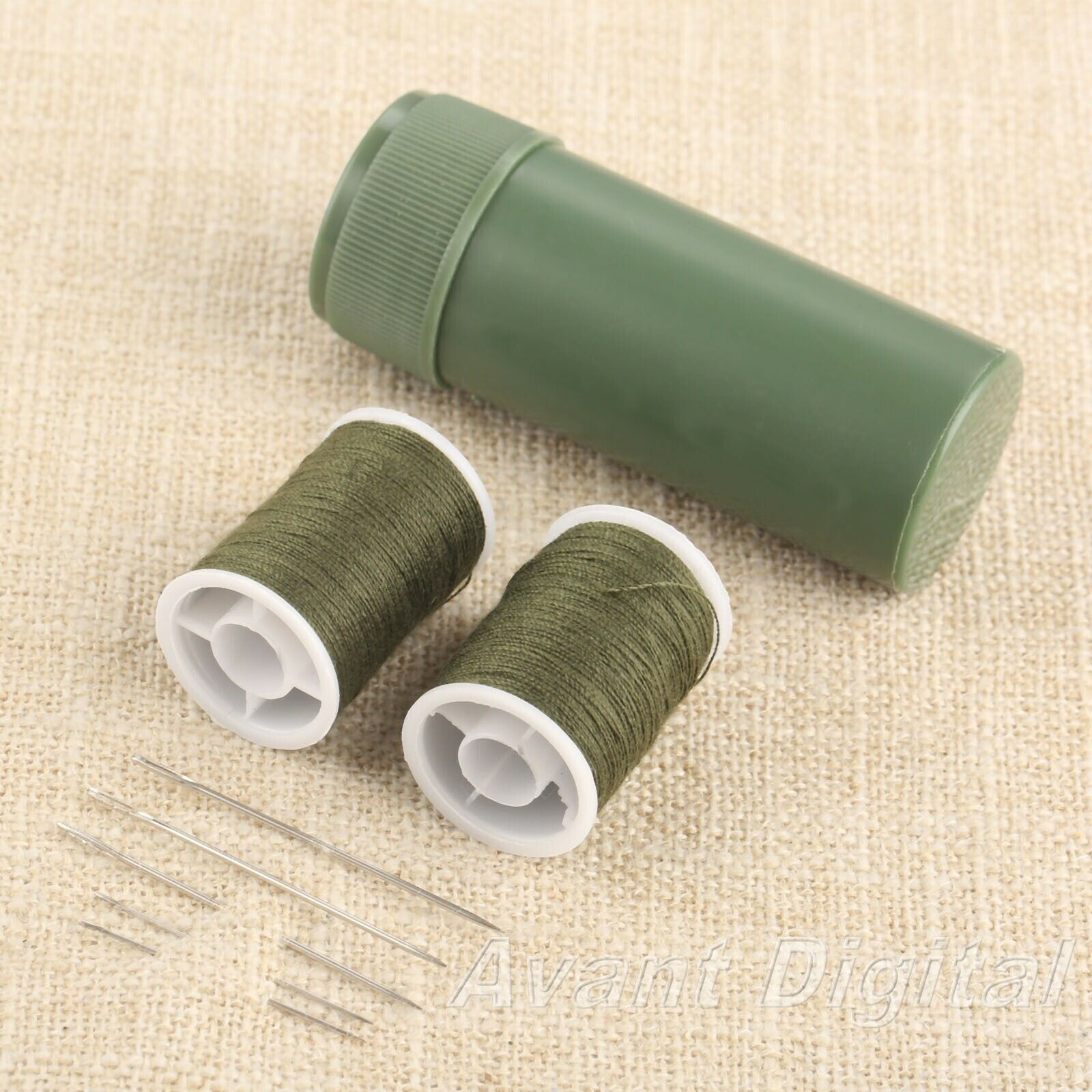 Portable 3 in 1 Mini Travel Household Sewing Kit Tube Needles Spools 6.7*2.5cm