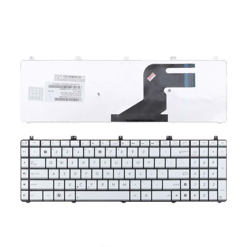 Plastic US Laptop Computer Keyboard for Asus N55S N55SF N75SF N75SL Series