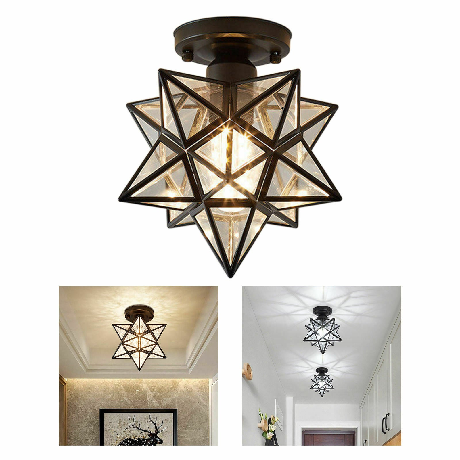 2PCS Porch Industrial Ceiling Light Lighting Fixture Modern Lamps for Cafe