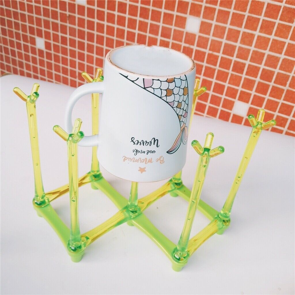 1pc Foldable Drying Rack Sports Drainer Stand Dryer Tree Kitchen Countertop
