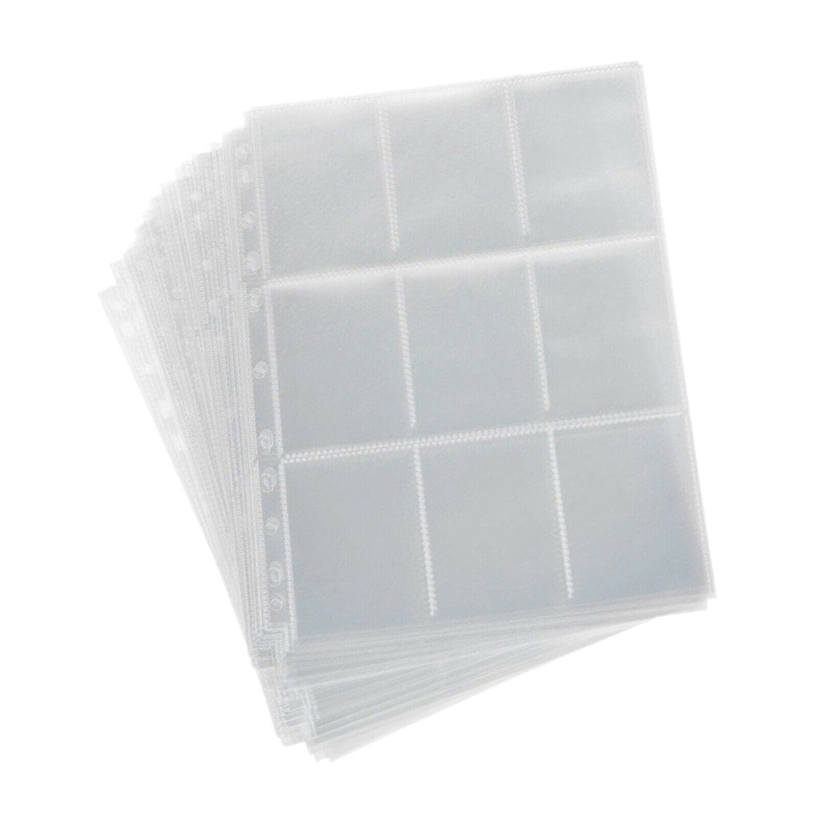 10 Pack 9 Pocket Pages Protectors Coupon Pages for Baseball Cards Game Cards