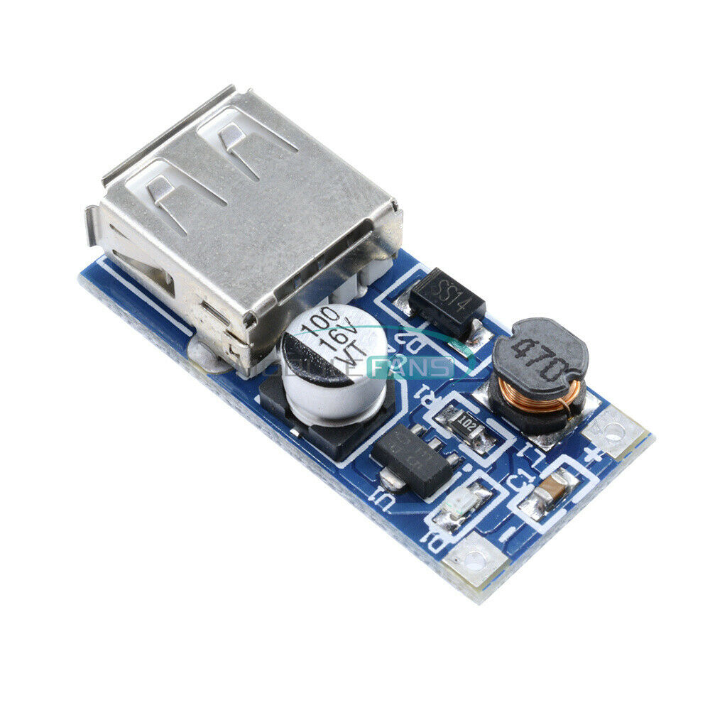 5PCS 0.9V-5V to 5V DC-DC Booster USB Mobile Step-up Power Supply Module Blue