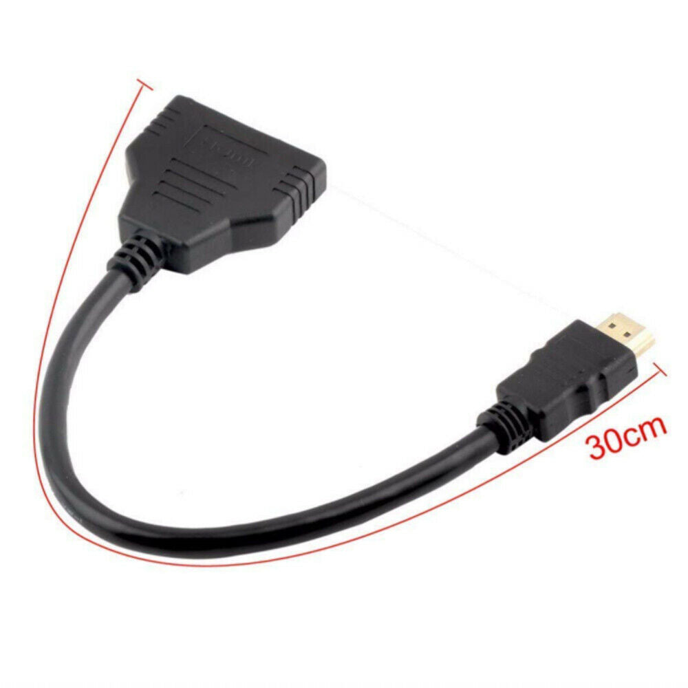 HDMI-compatible Cable Splitter Video Switcher Adapter 1 Input 2 Output Port Hub