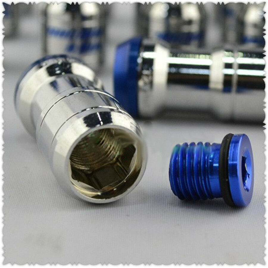 Portable M12xP1.5 Racing Car Truck Modified Blue Wheel Screws Anti-theft Nuts