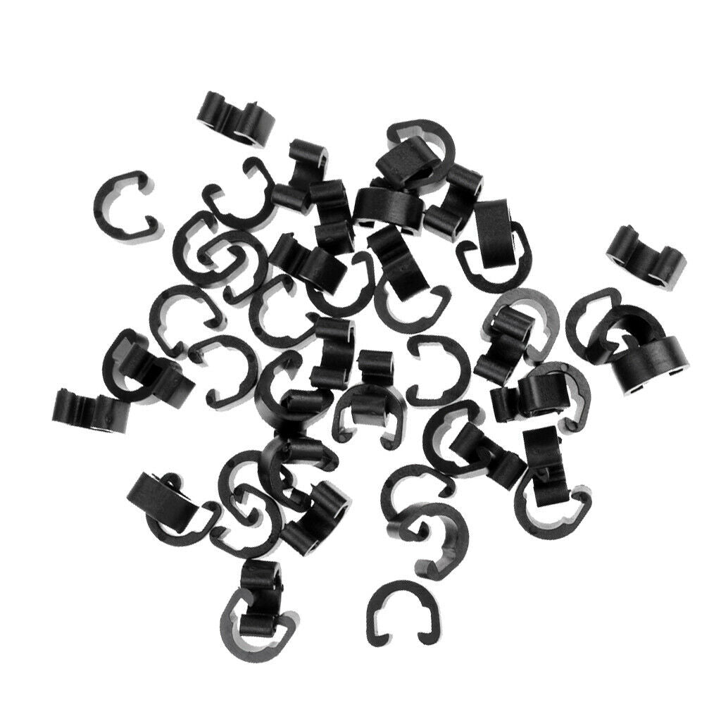 50 pieces MTB road bike brake shift cable guides housing hose C clips