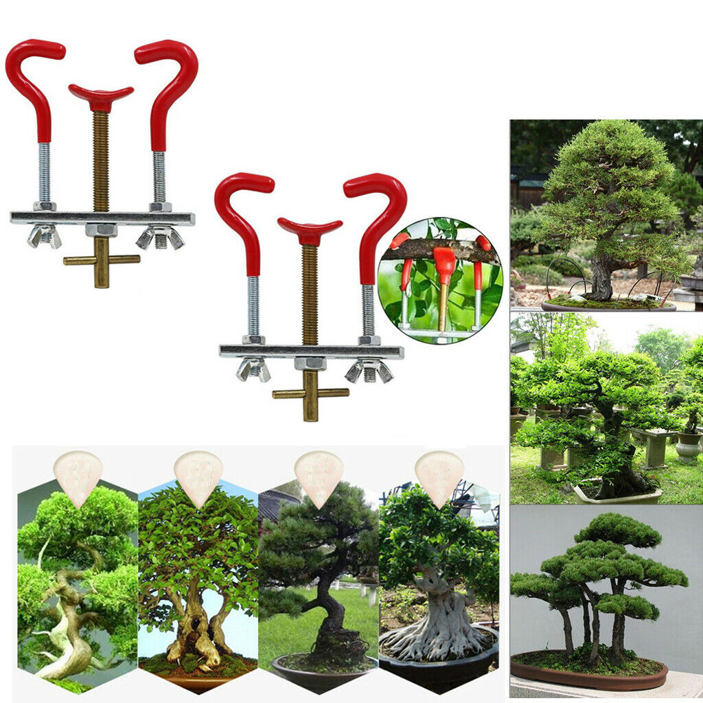 2-part Bonsai tool set garden tree trunk bending machine garden holder steel
