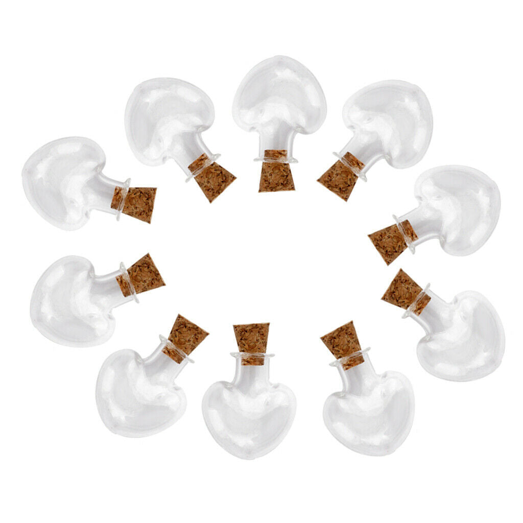 Lot of 30, Mini Glass Empty Bottle Vial Jar with Cork Stopper Pendant DIY