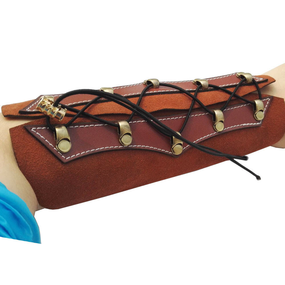 Traditional Leather Arm Guard Forearm Protector Gear Archery Bow Hunting Shoot