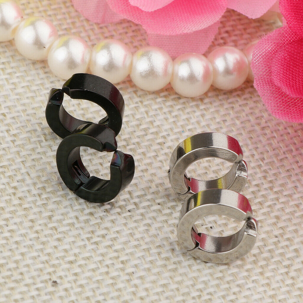 2 Pairs of Earring Ear Piercing for Men And Women Round Ear Studs