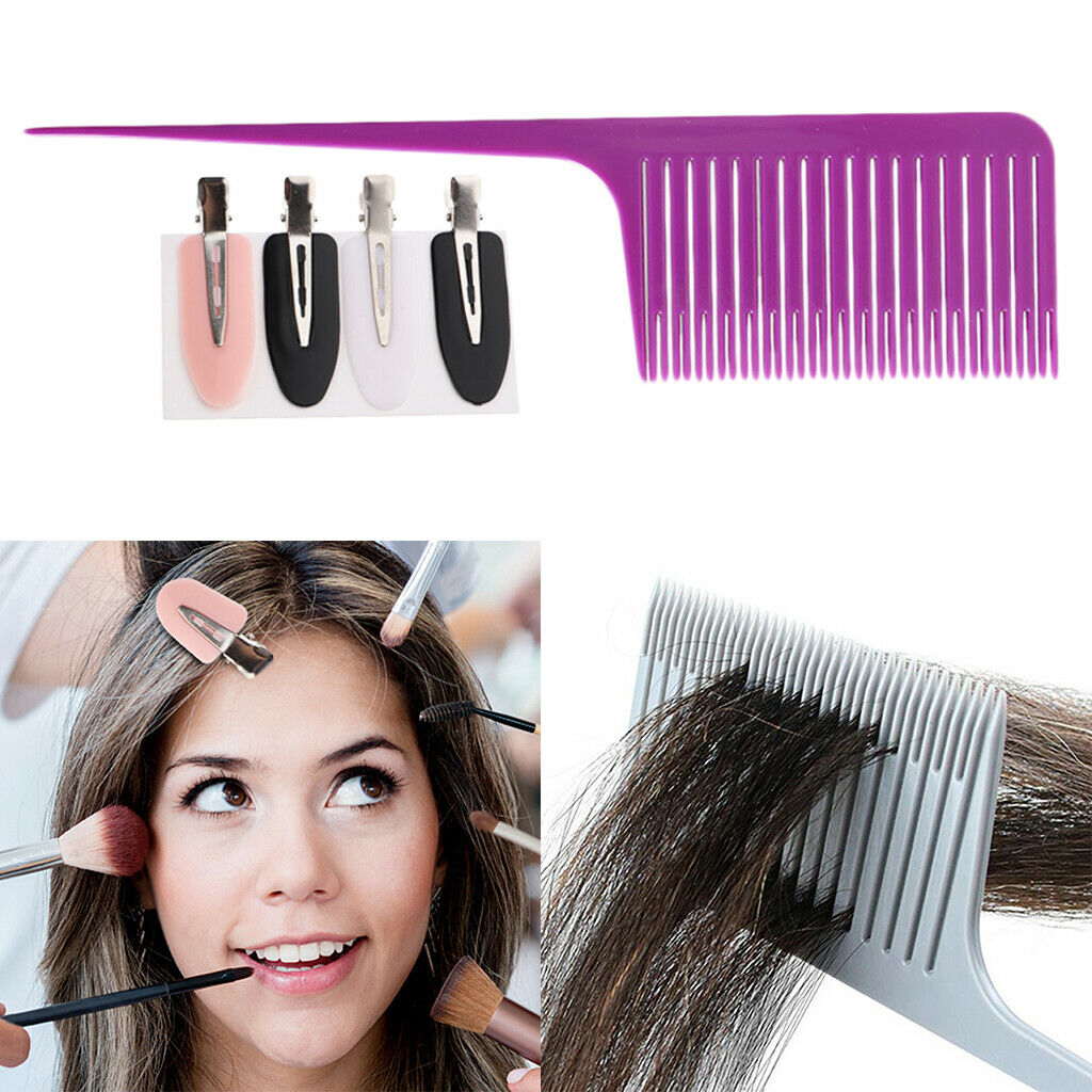 ABS Plastic Weave Highlighting Foiling Comb & Hair Clips Hair Styling Tool