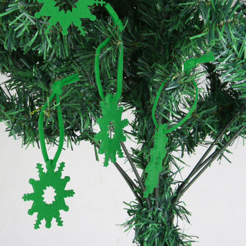 10pcs Small Snowflake Felt Christmas Trees Ornament Decorative Hanger Craft