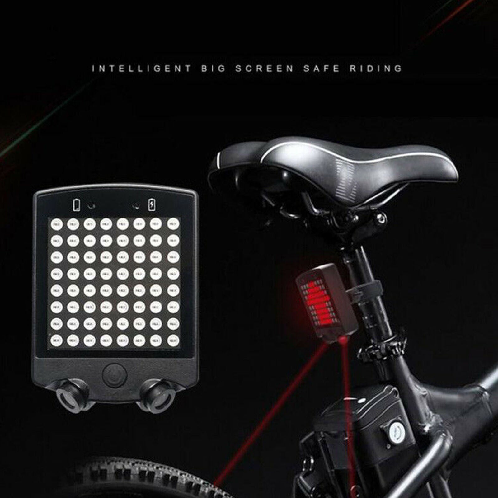 USB Rechargeable LED Tail Light Turn Signal Rear Brake Lamp bike Bicycle Light