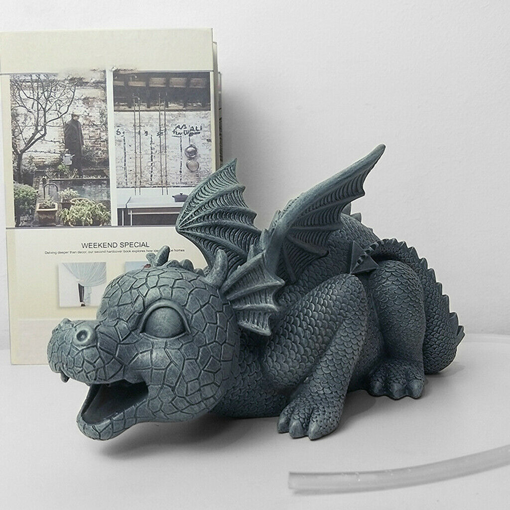 Garden Fountain Dragon Statue Outdoor Sculpture Waterscape Lawn Park Decor