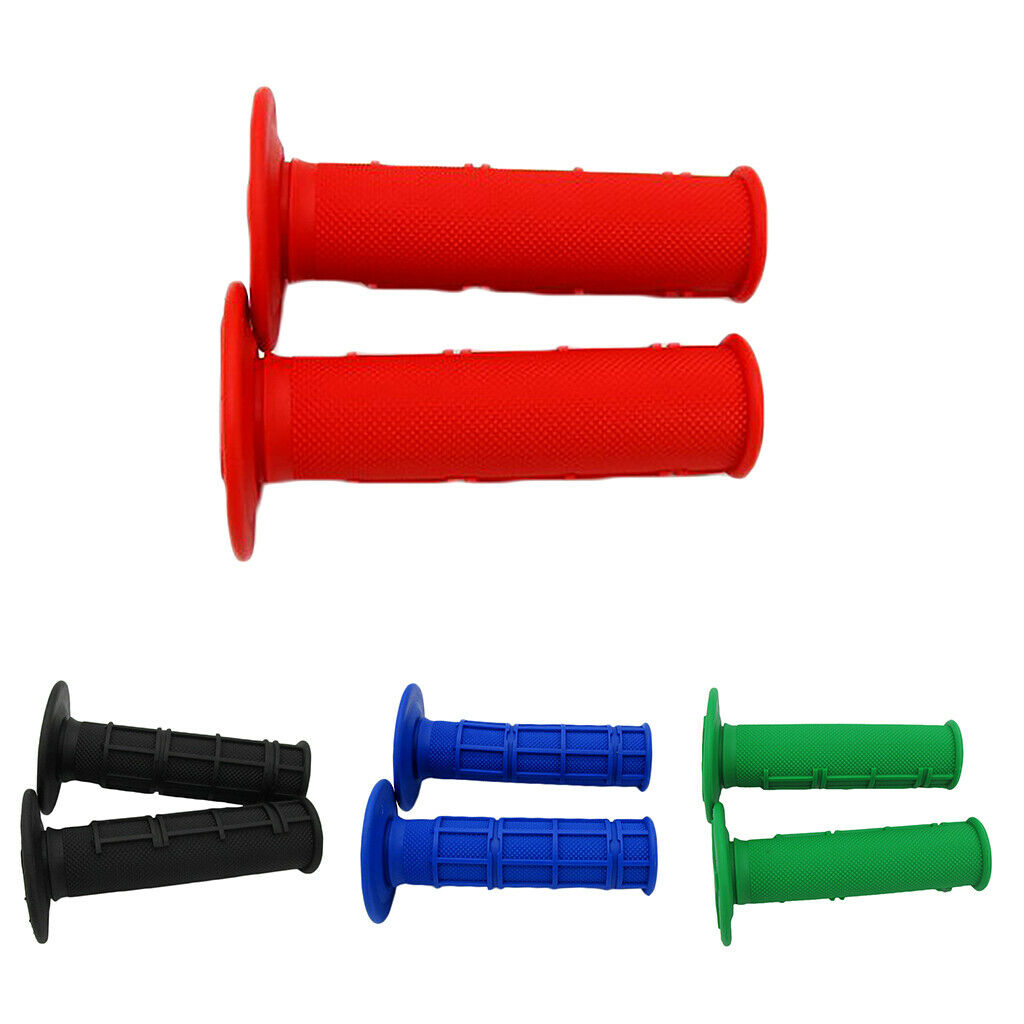 7/8" Dirt Motorcycle Handle Bar Grips Pit Dirt Bike 22mm RUBBER GEL Red