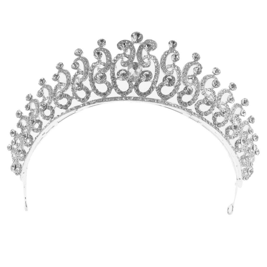Fashion Tassel Bridal Tiaras Crystal Hairpin Sliver Princess Crown Hair Hoop