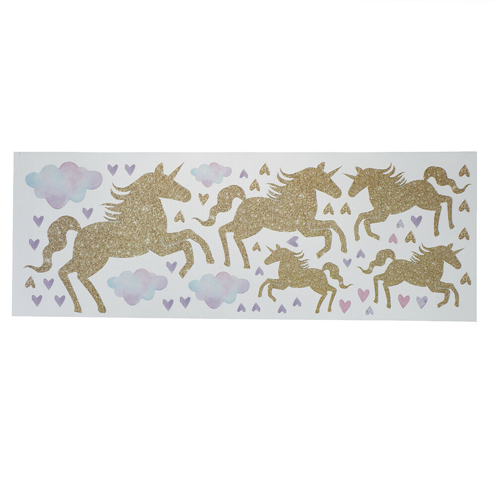 Cartoon Unicorns cloud Horse Wall Stickers for Girls Bedroom Decor Animal.l8