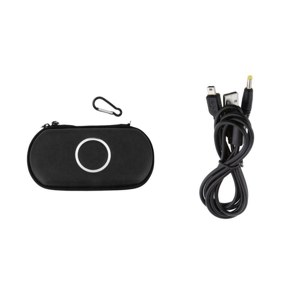 Carry Case Bag Pouch & 2in1 USB Charging Cable For SONY PSP 1000 2000 3000