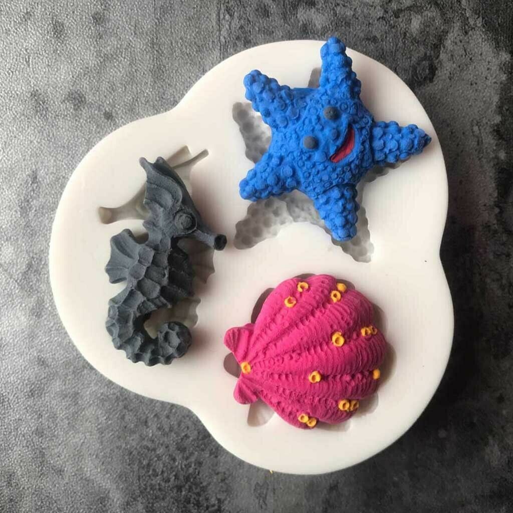 Sea Shell Mold Chocolate Silicone Mold Fondant Cake Decor Mold DIY