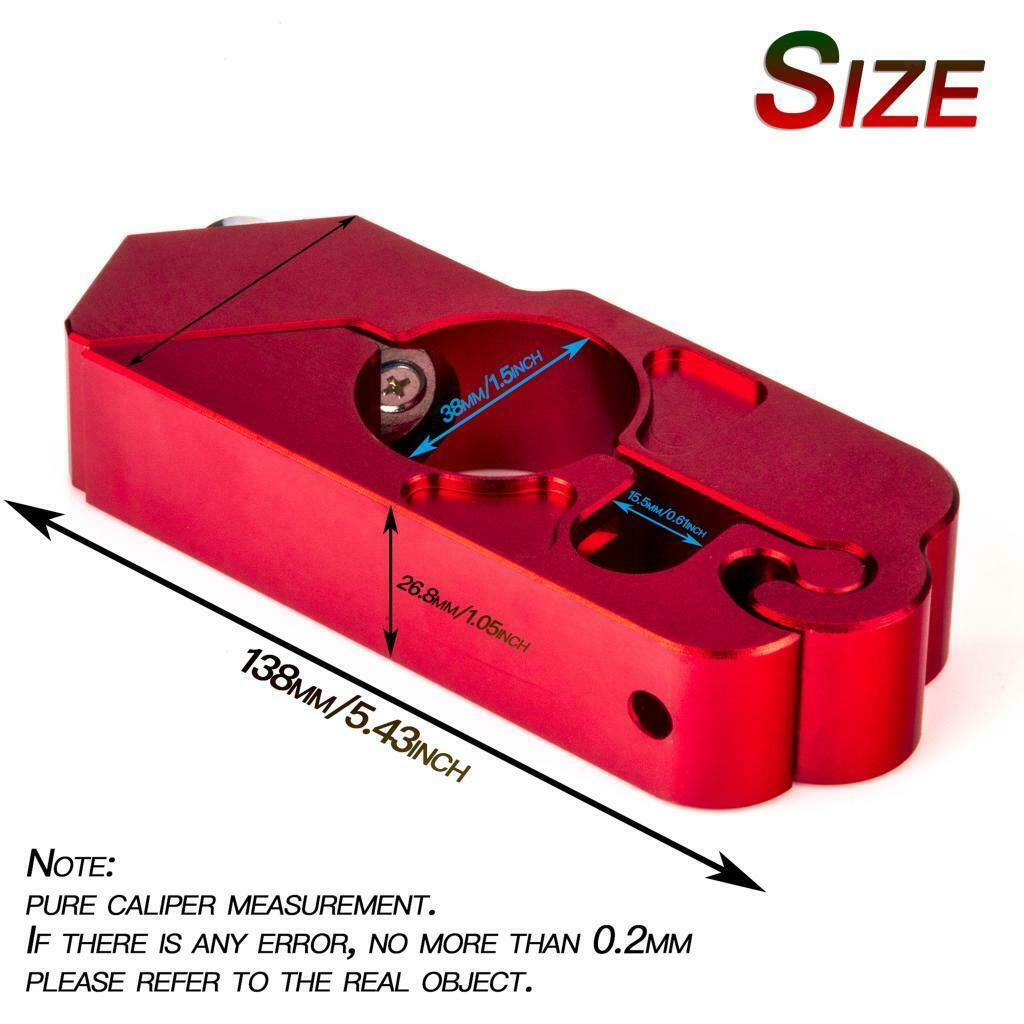 Red Universal CNC Aluminum Alloy Motorcycle Handlebar Lock Anti-Theft