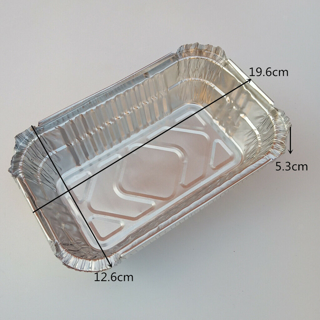 20pcs Aluminum Foil Grill Drip Pans For BBQ Roasting 700ml Eco-friendly