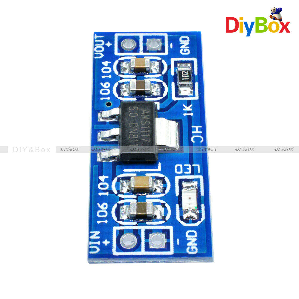 5PCS AMS1117-5.0 6.0V-12V to 5V AMS1117-5.0V Power Supply Module Board