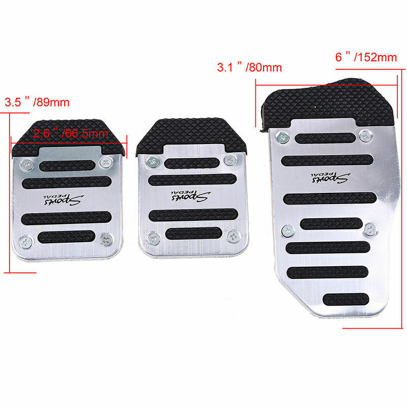 3x Universal Non Slip Manual Gas Brake Foot Pedal Pad Cover Car Accessories