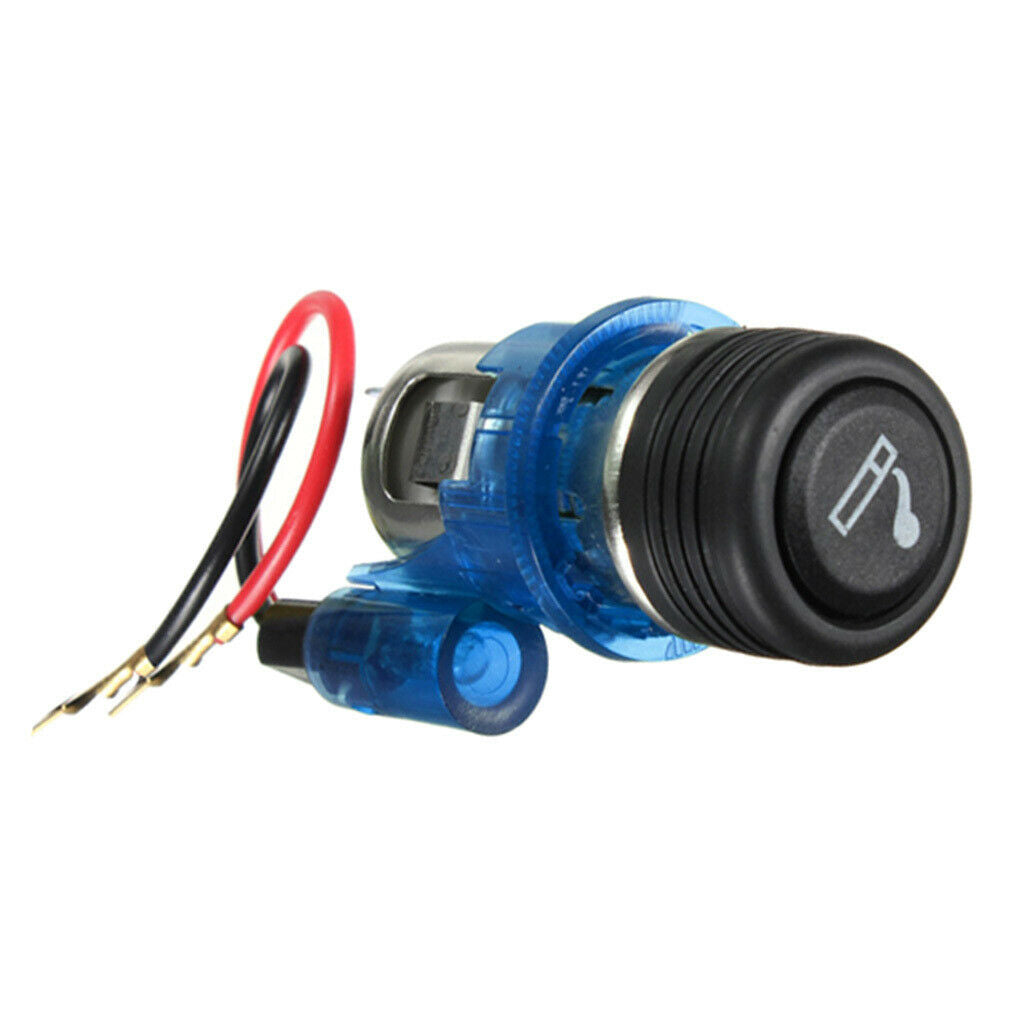 Motorcycle Cigarette Lighter Accessories Adapter for Car Boat Tractor 2-Wire