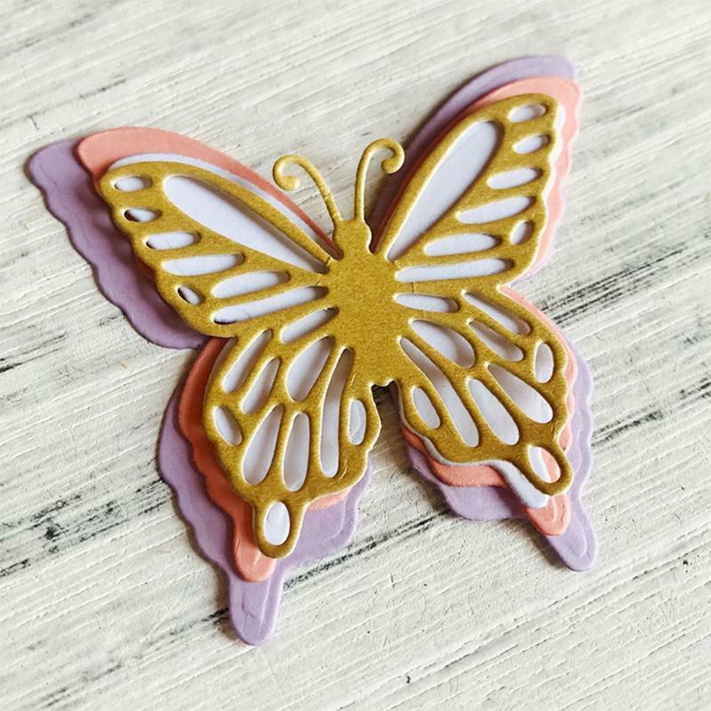 Four Butterfly Carbon Steel Cutting Dies DIY Scrapbooking Photo Album Embossing
