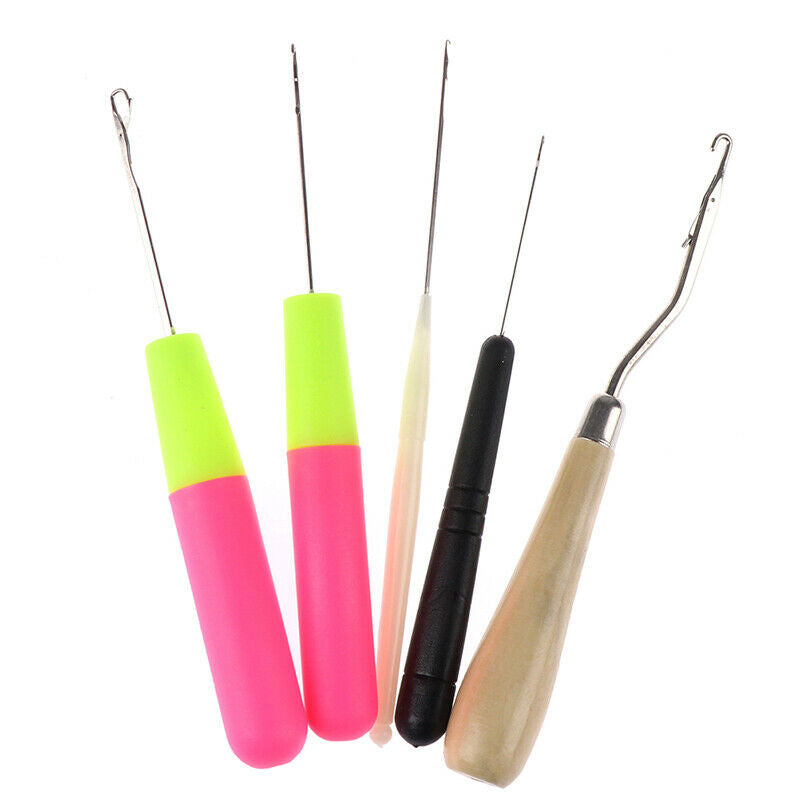 5pcs/Set Plastic Crochet Needle Weaving Hair Hooks Tool For Braid Cra.l8