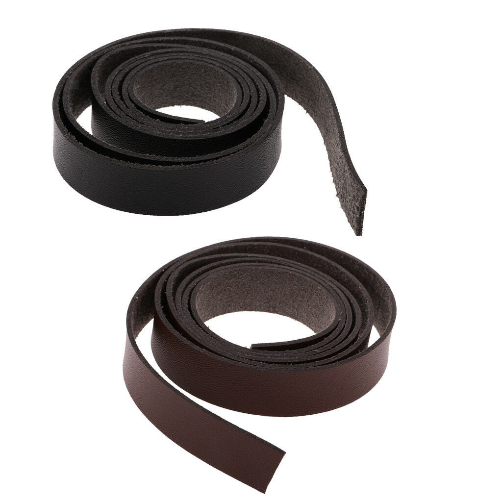 2 Meters x 15mm Faux Leather Strap Strips Leather Craft DIY Supplies Black