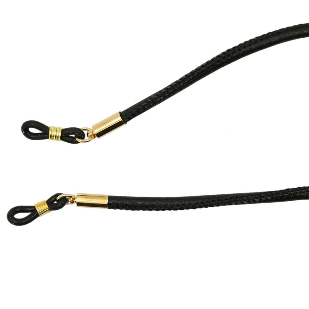 2Pcs Sport Eyeglasses Holder Cord PU Leather Rope Strap Sunglasses Retainer