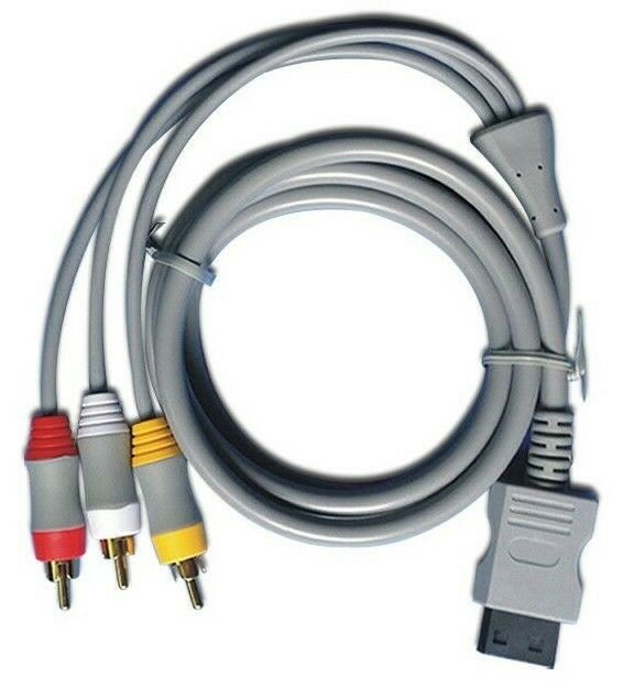 New AC Adapter Power Cord & Premium AV Cable for Nintendo Wii Bundle