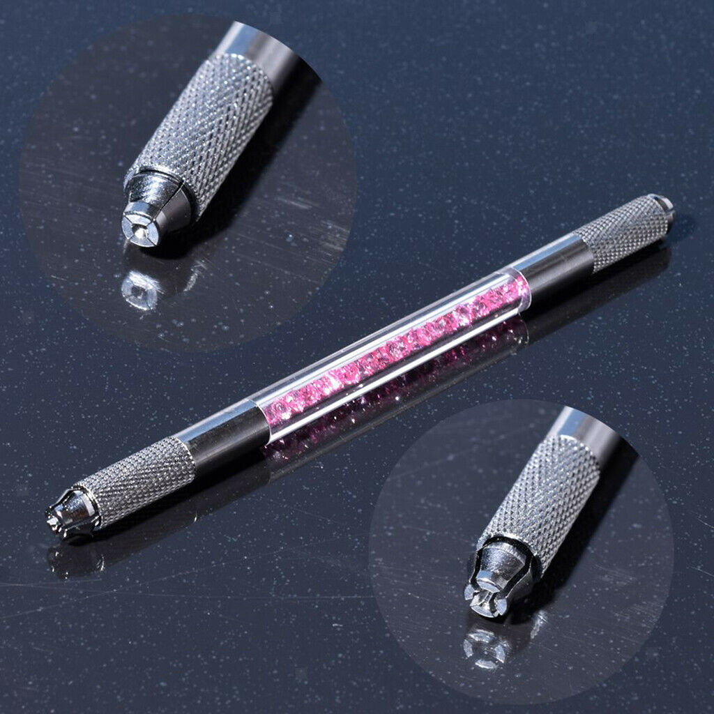 Manual Eyebrow Tattoo Pen Permanent Makeup + 50Pieces Microblading Needles