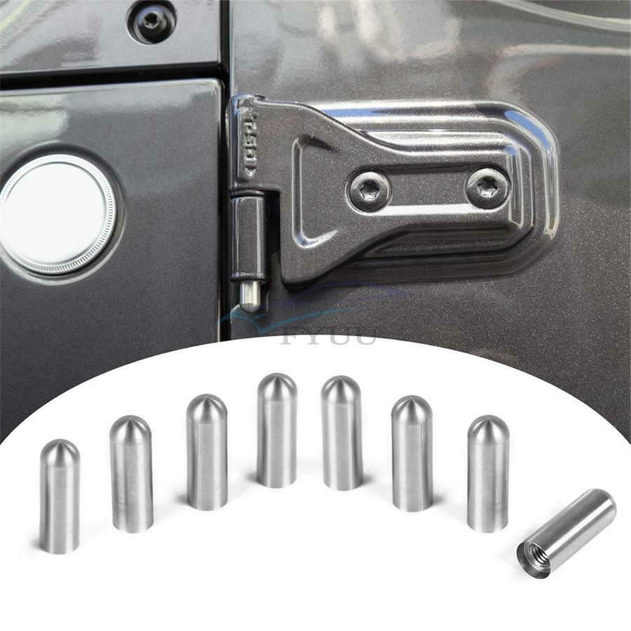 8PCS Car Door Hinge Pin Bolt Guide Liner For 2007-2019 Wrangler JK JL 2007-2019