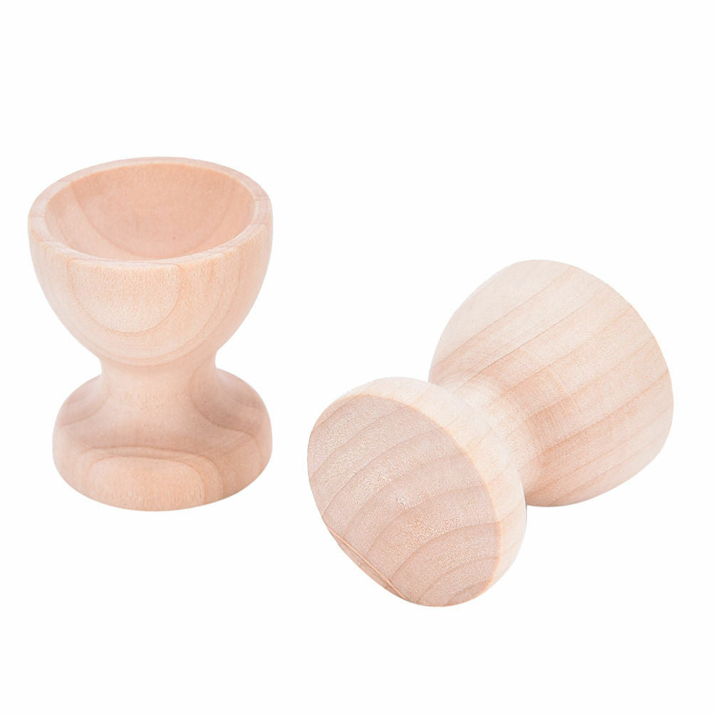 2x  Egg Cup Holder Wooden Kitchen Dinning Table DIY Crafts*Home Garden tdJCAUBD