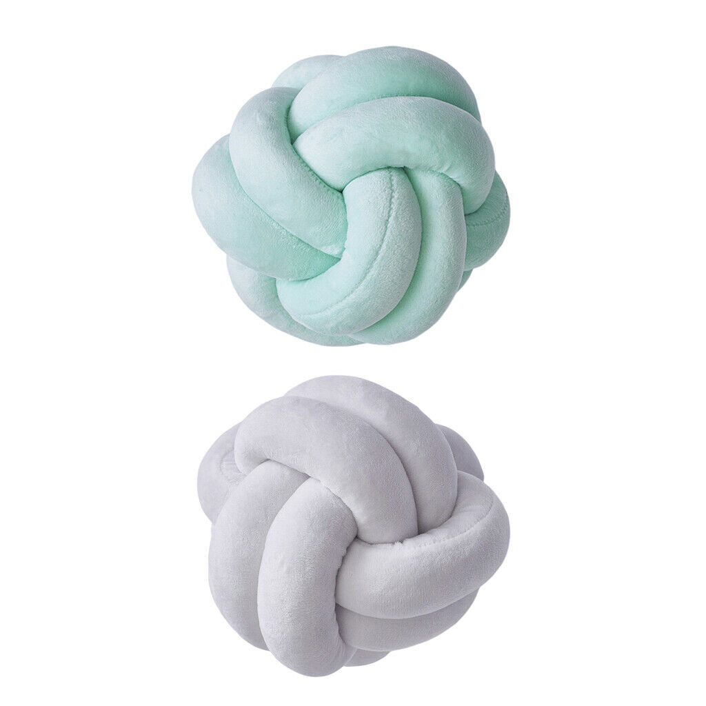 Set of 2 Knot Pillow Soft Plush Throw Pillow 18cm Mat for Bedroom Hotel