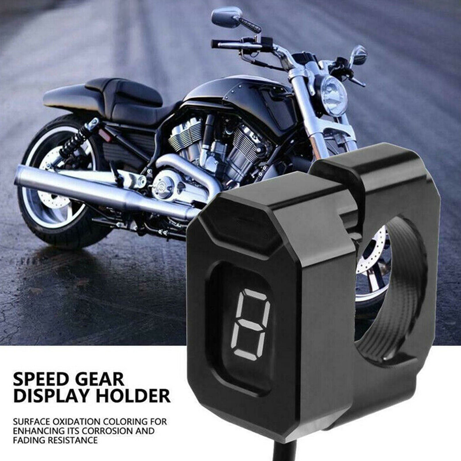 Universal Motorcycle LED Speed Gear Indicator Holder Bracket Black Sale