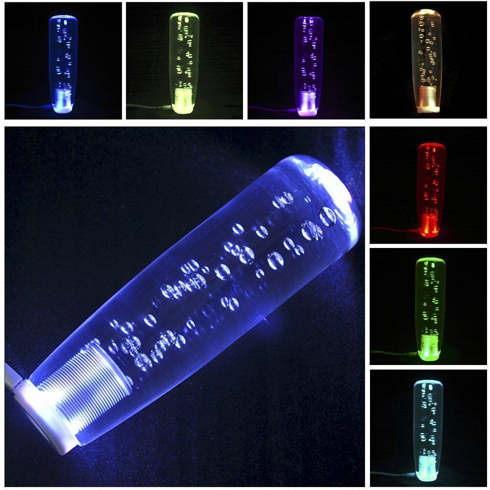 Colorful RGB Crystal Bubbles AT/MT Car  Gear Shifter Shift Lever Knob Head JDM