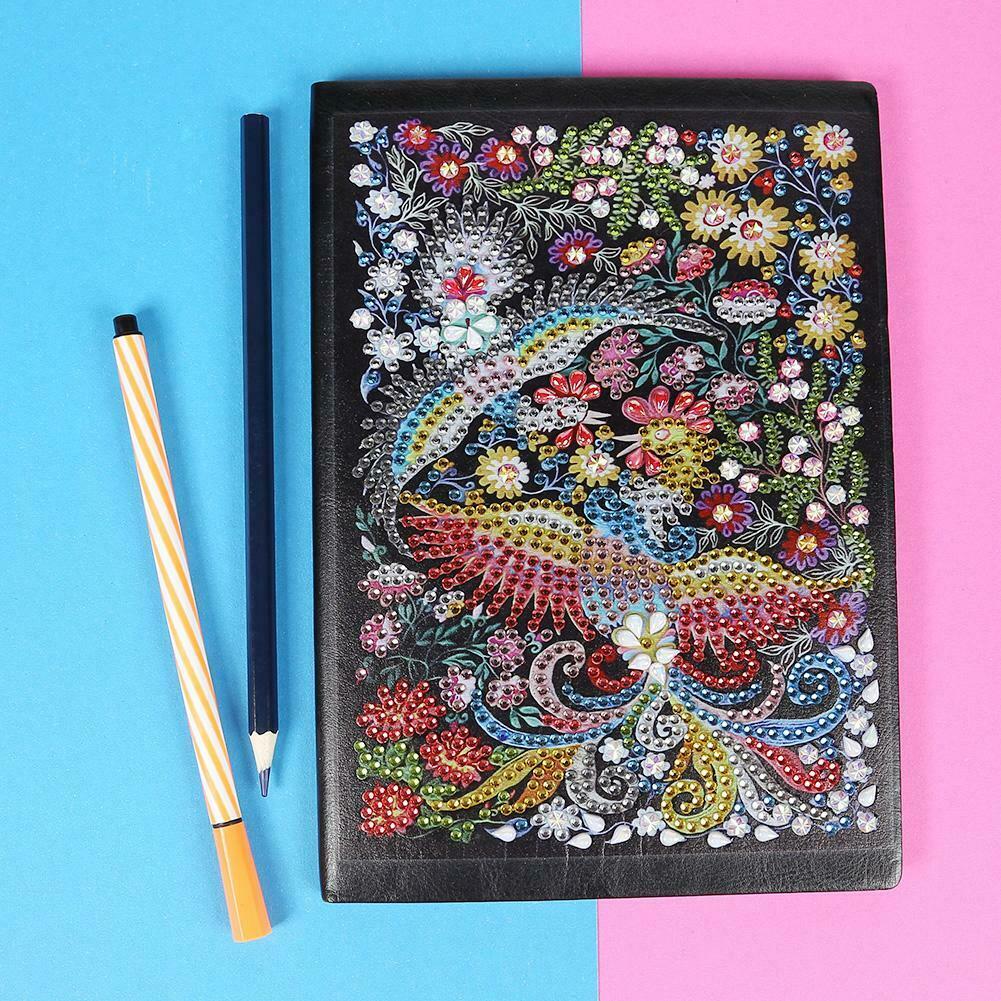 DIY Phoenix Special Shaped Diamond Painting 50 Pages A5 Notepad Notebook @
