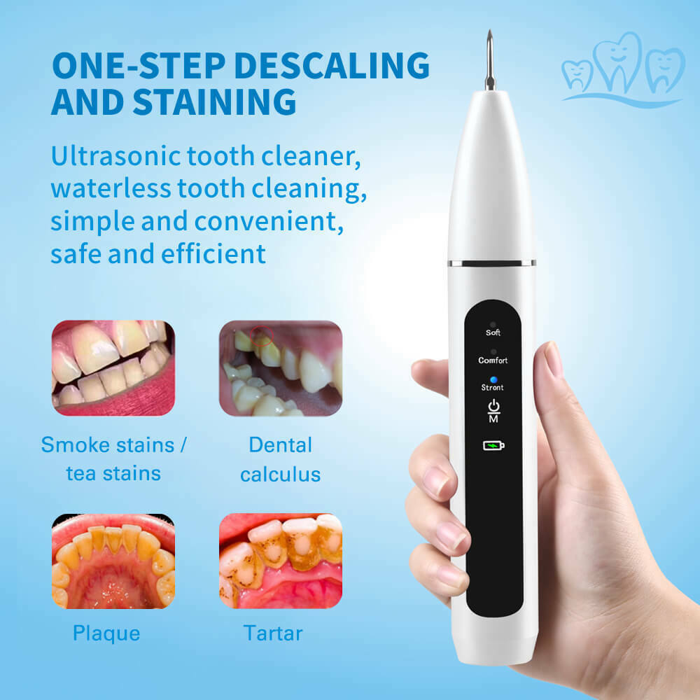 Electric Ultrasonic Dental Calculus Remover Tartar Scaler Scraper Tooth Cleaner