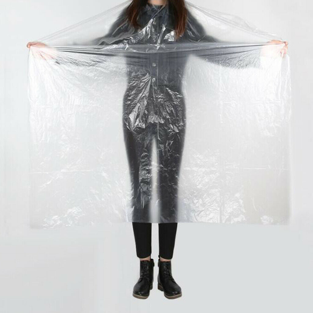50Pcs Disposable Hair Cut Gown Stylist Capes Cloth + Ear Cover / 100x Gloves